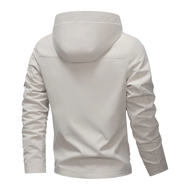 Men's Waterproof Outdoor Jacket - Hooded Windbreaker