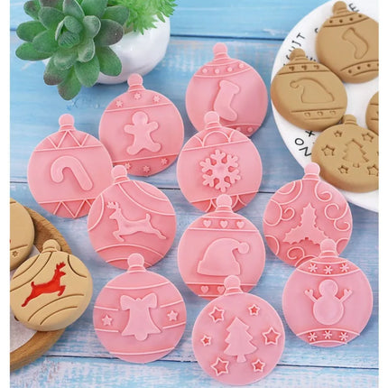 Christmas Cookie Mold Set Creative Baking Tools Holiday Biscuit Cutter Sugar Cookie Shaper DIY Kitchen Accessories for Baking