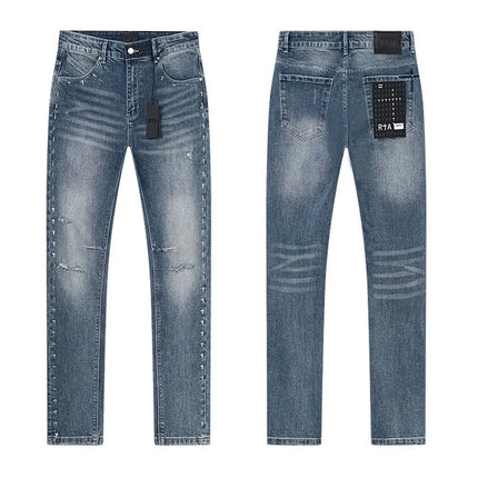 26SS New Model RTA Men's Denim Pants High-Quality Heavy Fabric Street Trendy Pants Stock One Day Ship Out