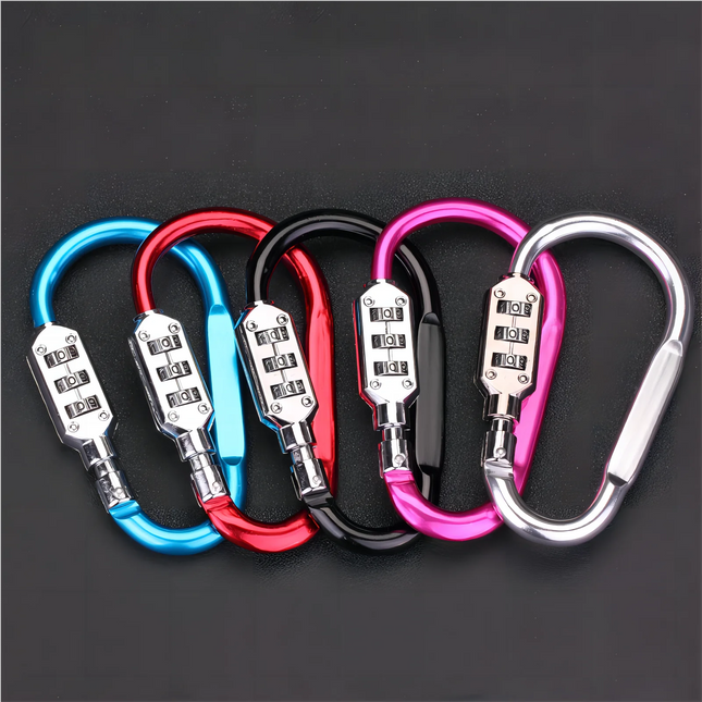 Aluminum Alloy D-type Buckle Backpack Combination Lock Padlock Buckle Basket Helmet Lock Gourd Buckle Waterproof Anti-theft Hook
