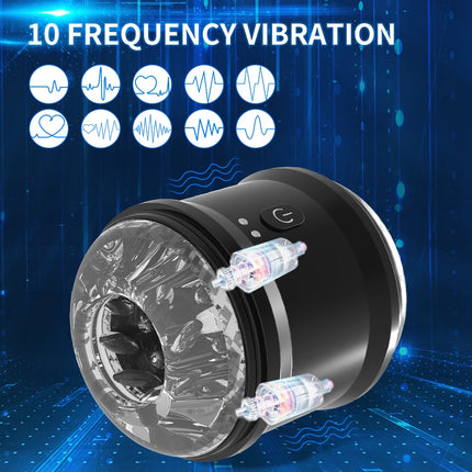 Sex Toys for Men Automatic Male Masturbator Cup with 9 Frequency Vibration Penis Trainer Oral Vaginal Pocket Pussy Adult Goods