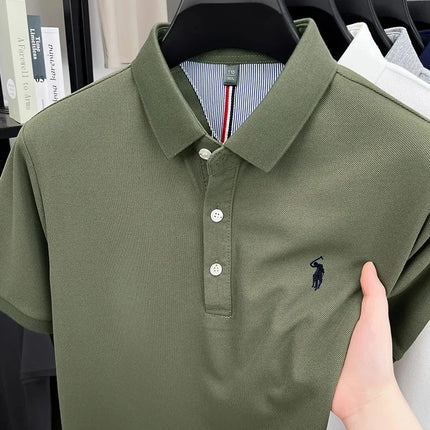 Luxury brand short sleeve polo shirt, exquisite pony embroidery, summer new breathable T-shirt, new fashion Paul men's wear