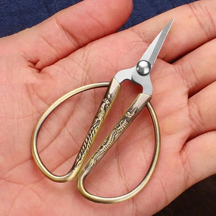 Mini Stainless Steel Sewing Scissors Retro Tailor Thread Embroidery Fabric Needlework Scissor Household Sewing Accessories
