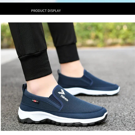 Men Running Hiking Sneakers Breathable Orthopedic Travel Plimsolls Slip On Comfortable for Outdoor Activity Hiking Walking