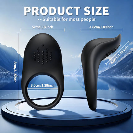 Vibrating Penis Ring for Men Male Delay Ejaculation Cock Ring Penis Massager Clitoral G Spot Stimulation Sex Toys for Couples 18