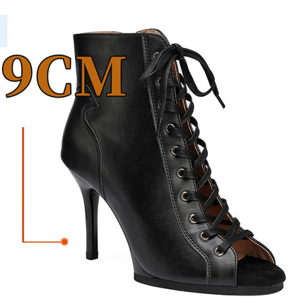 Women Black High Heels Trend  Stilettos Jazz Dance Woman Shoes Latin Dancing Street Sexy Stilettos Booties Plus Size