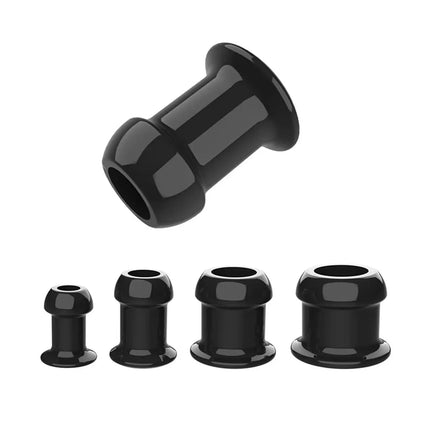Transparent Hollow Anal Plug Set with Lids Leak-Proof Design Discreet Wear Anal Dilator Kit for Exploration Sex Toys