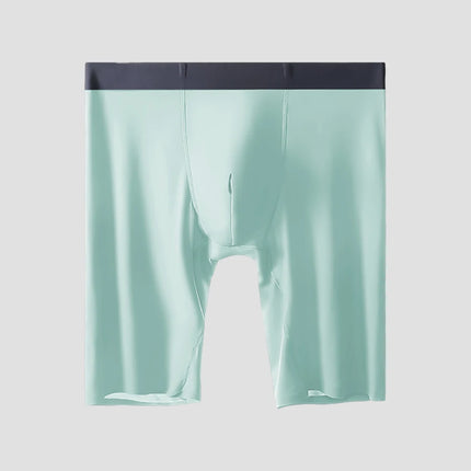 Men's sports underwear for summer, ice silk, quick-drying, extended, anti-friction legs, loose four-corner short underpants