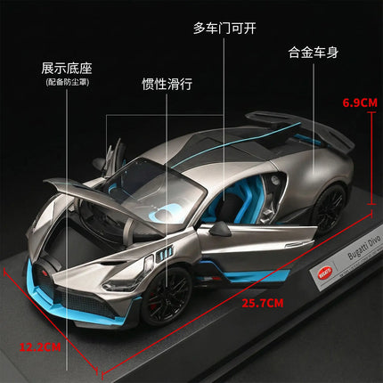 1:18 Divo Model Toy Supercars Alloy Diecast Miniature Sports Cars Doors Opened Pull Back Gifts New Years