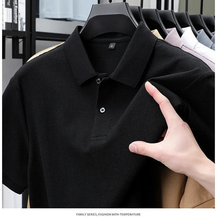 Men's 100% Cotton Polo Shirt - Summer Casual Breathable Tee, 19 Colors, Ideal for Golf and Sports, Business Casual, Silk-Like Finish