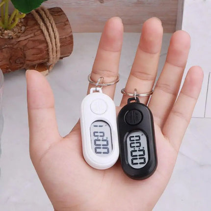 Electronic Clock Keychain stop watch ports Small Stop Timer Keychain LCD Screen Digital Clock Lightweight Countdown Accessories