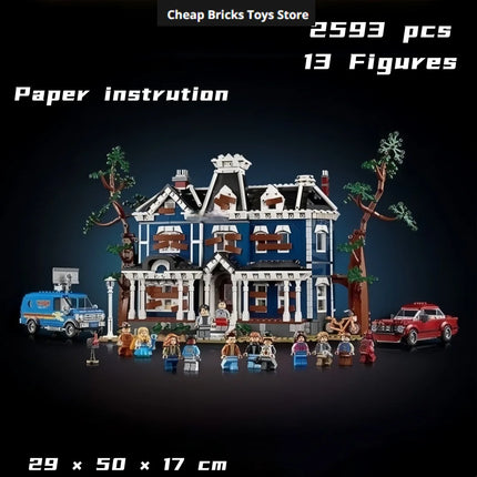 Cheapest Hot Movie Model Building Kits Creel House Building Blocks 2593pcs Stranger Christmas Birthday Toy for Family Decor Gift