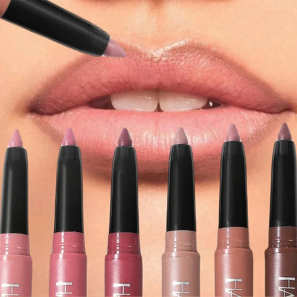 Matte Lipliner Pencil Waterproof Nude Purple Lipstick Pen Matte Velvet Lip Liner Pen Contour Make Up Sexy Lasting Lips Cosmetics