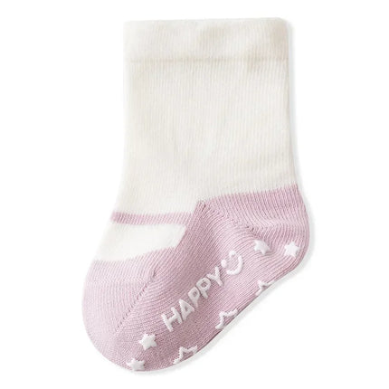 Korean New Baby Patchwork Anti-slip Rubber Floor Socks Cotton Breathable Newborn Infant Toddler Boys Girls Socks 0-5Y