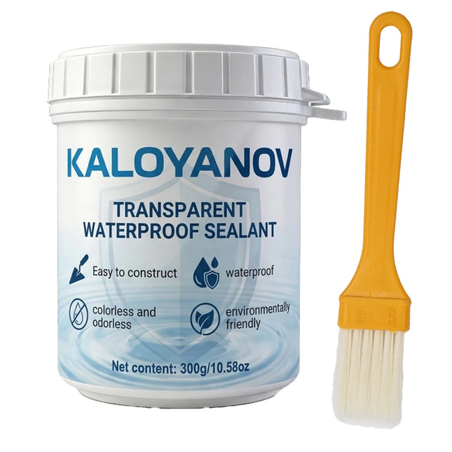 500g Clear Invisible Waterproof Sealant Anti-Leakage Glue for Bathroom Roof Window Wall Tile Repair Coating Agent, w/ Brush