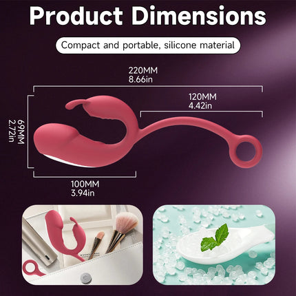 G Spot Rabbit Vibrator App Remote Control Clitoris G-spot Stimulation Dildo Vibrators 10 Vibrations Dual Motor Sex Toy for Women