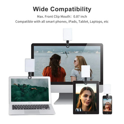 Fill Light Mobile Cell Phone LED Live Broadcast Selfie Video Conference Photography Lighting Kit Portable USB Charging Fill Lamp
