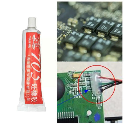 1/2/5Pcs New 705 High Temperature Clear Silicone Rubber Insulating Industrial Adhesive Electronic Metal Glue Sealant Glass Glue