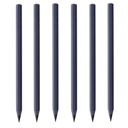6/1 PCS 6 Colors Metal Eternal Pencils No Ink Infinity Pencil For Kids Art Sketch Color Drawing Pen Office School Supplies