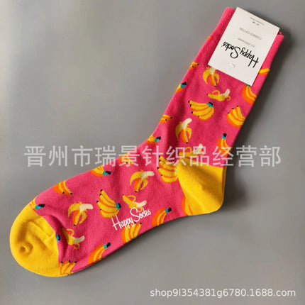 High Quality Fashionable Men's Mid-Calf Cotton Socks HappySocks New Arrival Suitable for All Seasons Swedish Design