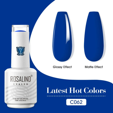 ROSALIND 15ml Nail Gel Polish Macaron Hybrid Varnish Semi Permanent Nail Art Design Soak Off Top Base Coat Esmalte UV Gel Nail