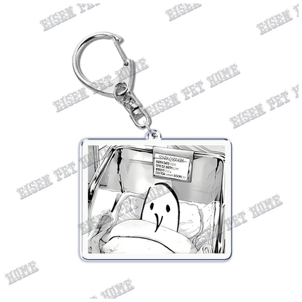 Goodnight Punpun Oyasumi Punpun Key Chain Keychains Ring for Accessories Bag Graffiti Pendant Keyring Jewelry Fans Gifts