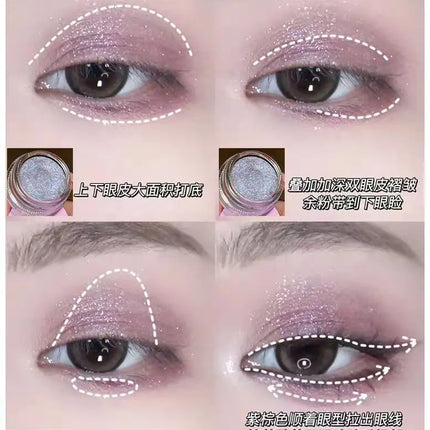 Gellas Eyeshadow Highgloss Creamy Multi-use Pearl Shimmer Highlighter Glitter Waterproof Longlasting Face Contouring Body Makeup
