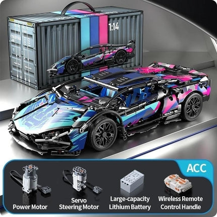 ToylinX Technical Building Blocks Car Racing Sport Speed Vehicle Model City Mechanical Super Bricks Puzzle Toys Adult Gift