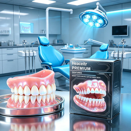 Custom Fit Dentures – boil to shape install easily at home Works for all arch size reliable for daily meal drink confident smile