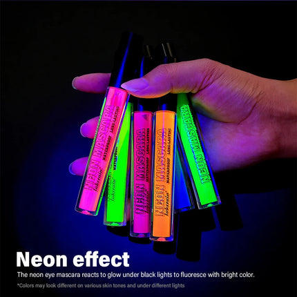 Color Mascara Thick Curl Waterproof Natural Eyelash Long Lasting Blue White Green Pink Luminousk Eye Makeup Korean Cosmetics