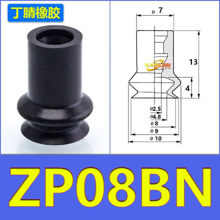 AFR Brand Mechanical Arm Industrial Pneumatic Parts Vacuum Suction Cup ZP Series ZP-06BS/BN ZP-08BS/BN ZP-10BS/BN ZP-13BS/BN