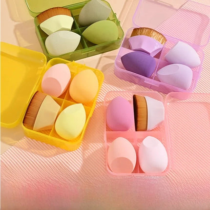 Magic Foundation Makeup Brush Set Soft Beauty Blender Gourd Shaped Makeup Sponge Loose Powder Brush Cosmetic Tools Kit