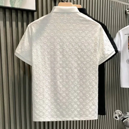 Fashionable Lightweight Handsome Polo Shirt Summer New Style Comfortable Breathable Slim Fit Collar Short Sleeve Men's T-shirt