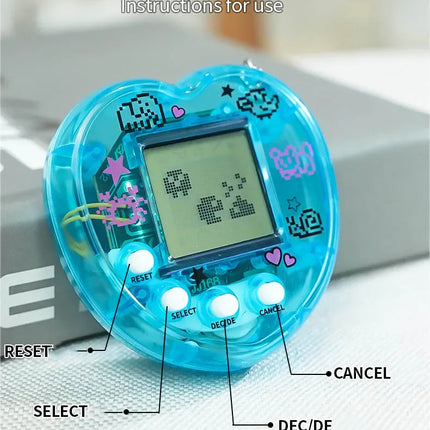1/3/5PCS Transparent Electronic Pets Game Handheld Game Console Toy Virtual Cyber Digital Pet Pixel Funny Gift Play Toy