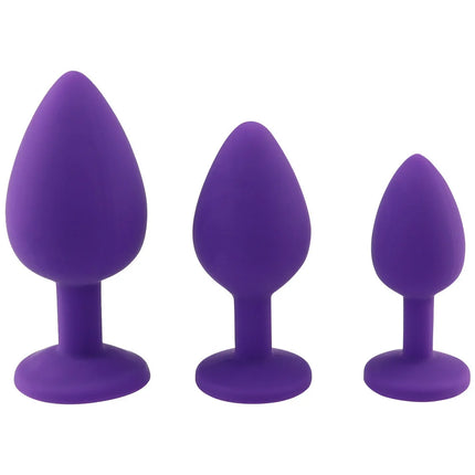 3 Size Silicone Butt Plug Anal Plug Prostate Massage Stimulator Anal Trainer for Adult Erotic Sex Toys for Women Men Gay Couples