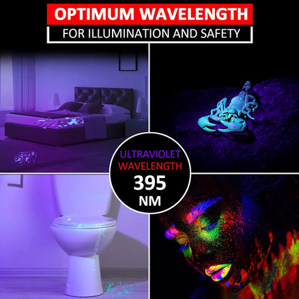 395nm UV Flashlight Ultraviolet Light,Pet Dog Cat Urine Detector Scorpion Finder,Portable UV Lamp w/ Pen Clip Use AAA Batteries
