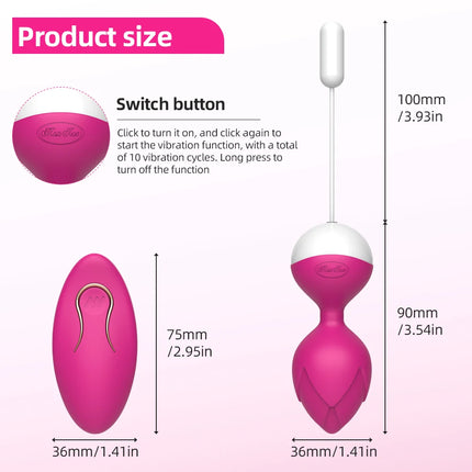 Remote Control Kegel Ball Vaginal Tighten Exercise Trainer Ben Wa Wireless 10 Speeds Vibrating Eggs Vibrator Sex Toys for Women