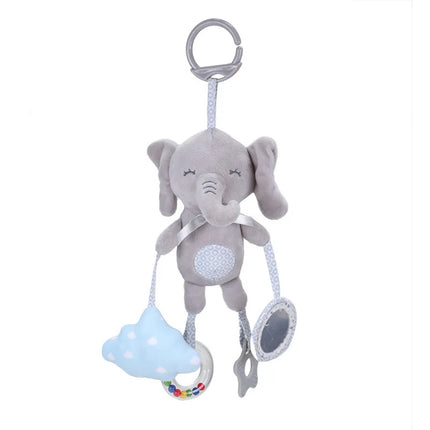 Soft Elephant Plush Bell Rattles Animal Handbells Rattles Plush Infant Baby Development Handle Toys Baby Toy For Newborn Gifts