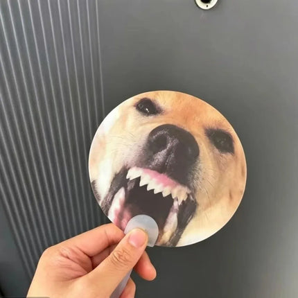 New Creative Rhubarb Dog Called Two-Change Expression Raster Fan Summer Portable Wacky Big Dog Called Handheld Cool Fan