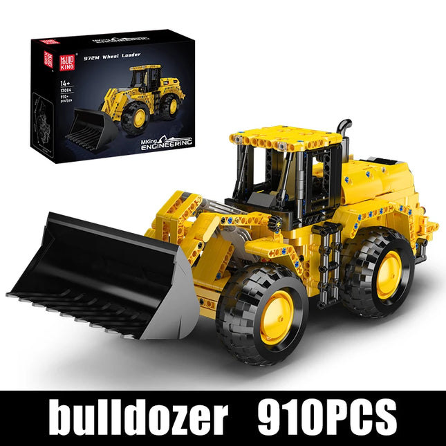 Mould King 17084 Technical Car Toys The 972M Wheel Loader Building Block Enginerring Truck Model Brick Set Kids Christmas Gift