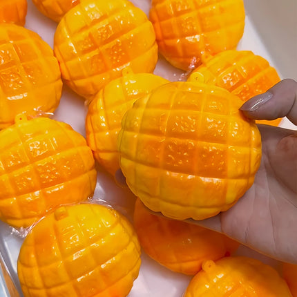 Homemade Pineapple Bun Squishy Squeeze Fidget Toys Soft Bread Building Block Filling Stress Ball Toys Sensory Anti Stress Toy