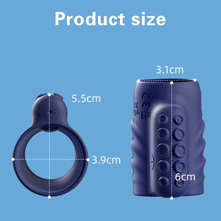 Glans Vibrator Sex Toy for Men Penis Extender Vibrator 10 Modes Male Masturbator Blowjob Penis Delay Trainer Delayed Ejaculation