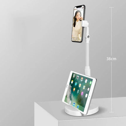 Liftable Mobile Dual Card Slot  Phone Holder Strong Bearing Capacity Desk Bracket Multi-function Video Chases Drama Artifact