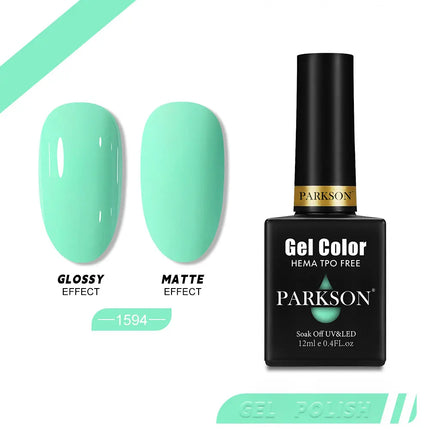 Parkson 12ml Nail Gel Polish TPO HEMA Free Glitter Semi Permanent Soak Off UV LED Long Wear Ultra Diamond Top Coat Varnish