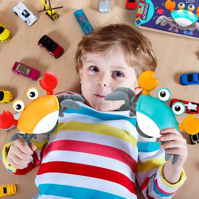 Dancing Crab Run Away Toy for Babies Crawling Interactive Escape Crabs kids electronic toys Birthday Christmas Gifts No Battery