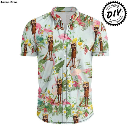 Funny AI Gag Gifts Tung Tung Tung Sahur 3D Printed Hawaii Shirts For Men Clothes Support Custom Beach Shirt Party Blouses Tops