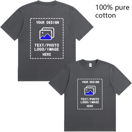 Custom-Made Men's T-Shirts Are Suitable for Team Gatherings, Gyms, and Sports Cotton Round-Neck Short-Sleeved Shirts