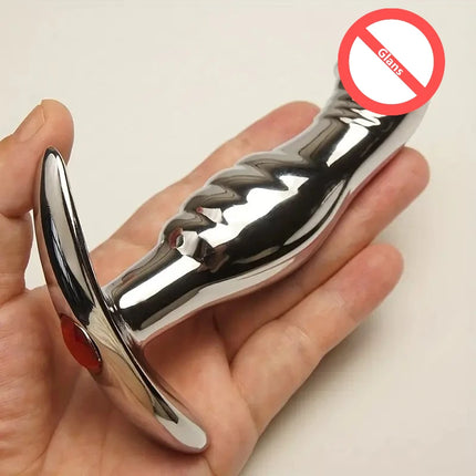 Metal Anal Plug Metal Dildo Butt Plug G-spot and P spot Stimulating Prostate Massager Adult Masturbation Anal Toys