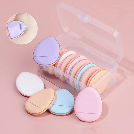 6/10Pcs Mini Finger Puff Foundation Small Air Cushion Powder Sponge Face Concealer BB Cream Cosmetic Applicator Makeup Tools