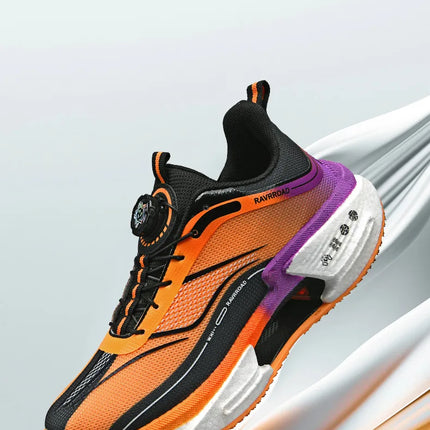 Family carbon plate running shoes for Boys Big Boys Student rotating button Technology TPU+ Popcorn high pop sneakers for girls